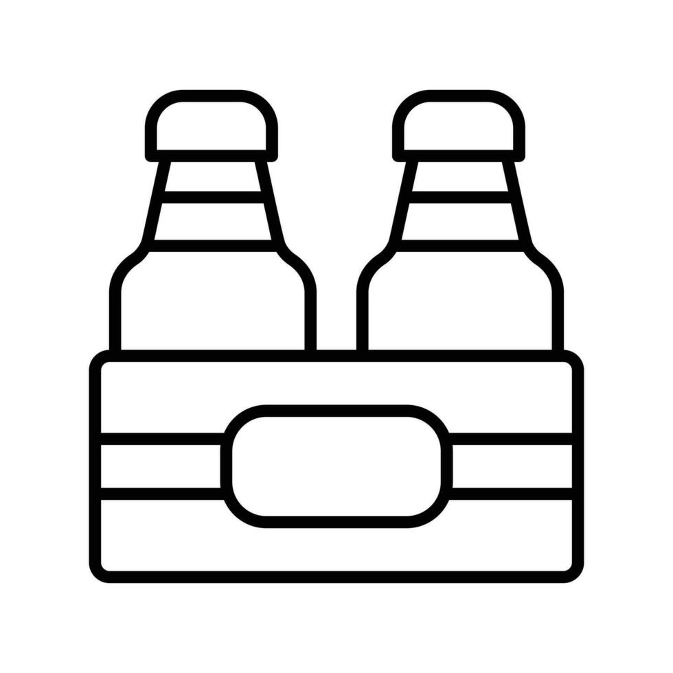 icono de Leche botellas caja en moderno diseño estilo, Listo para prima utilizar vector