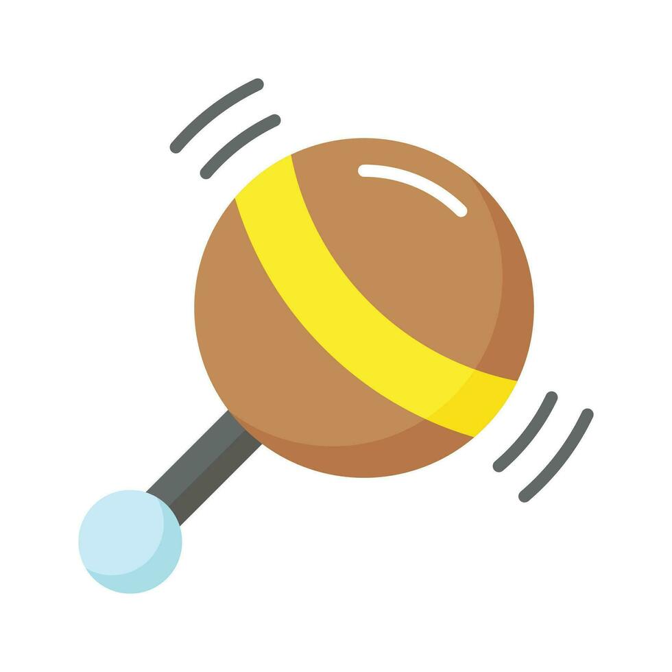 Check this carefully designed icon of baby rattle in trendy style, customizable vector