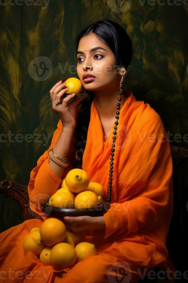 AI generated The Art of Offering Fruits - A Cultural Experience photo