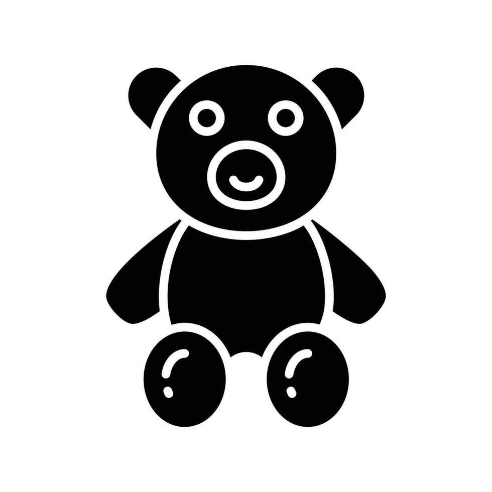 Teddy bear icon in trendy design style, cute teddy bear vector for kids playing