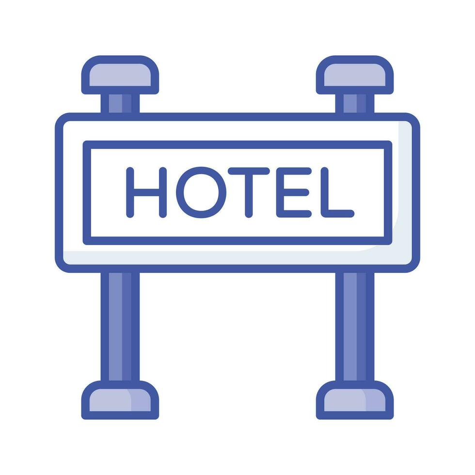 Hotel sign board, hotel direction board vector design in trendy style