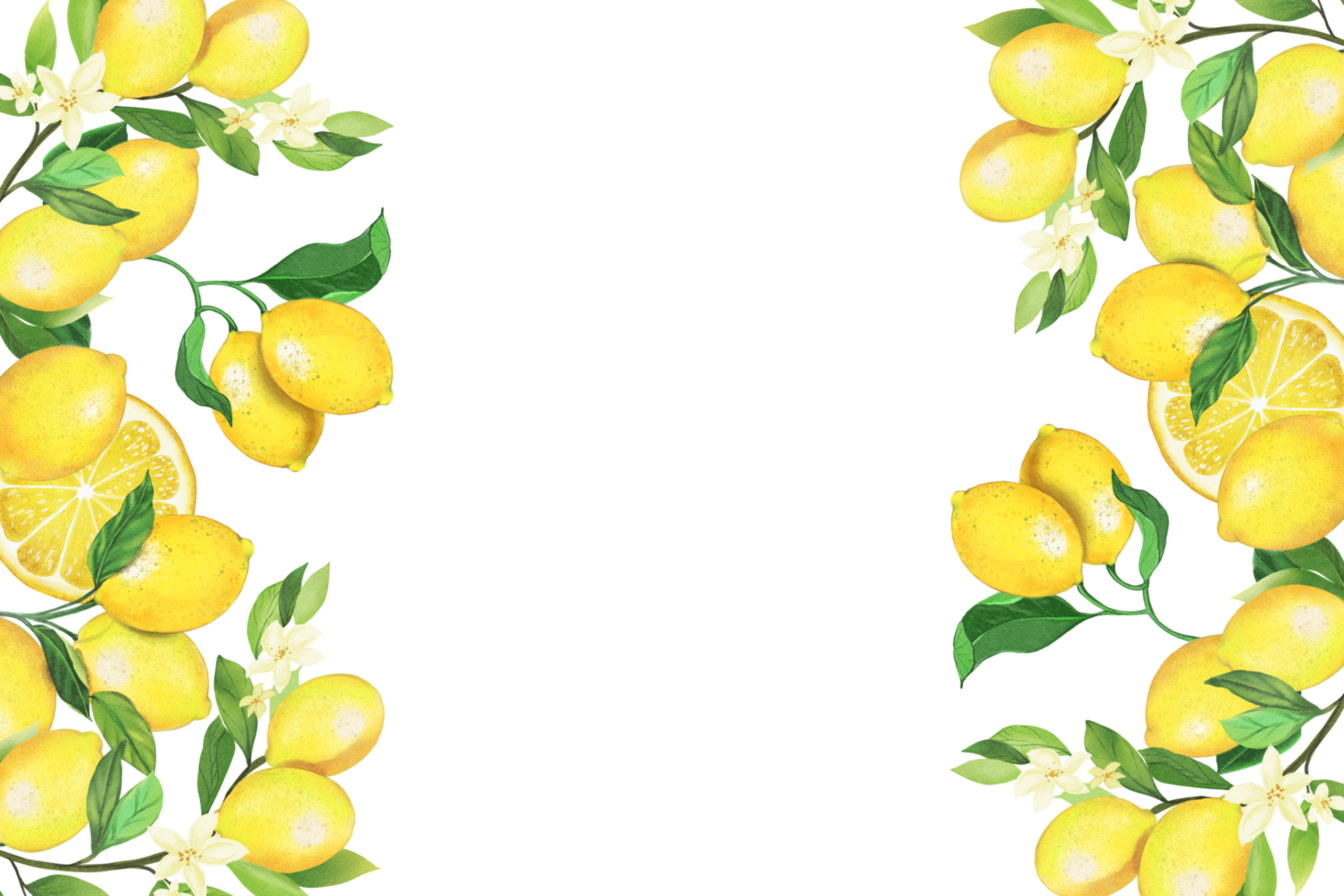 lemon frame pattern png