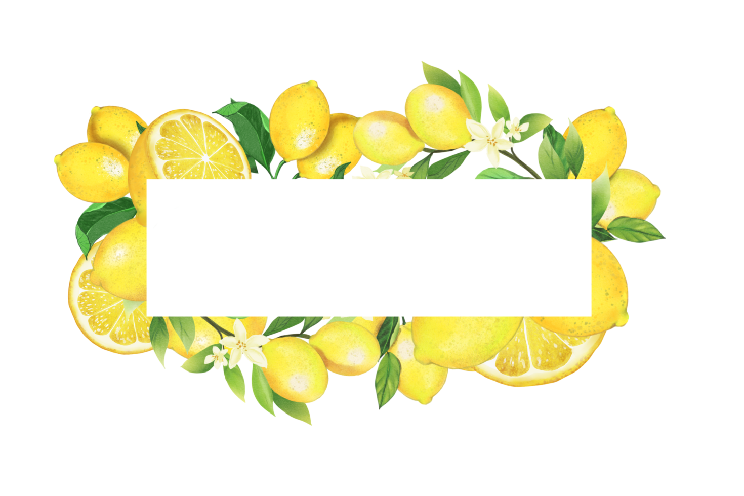 lemon frame pattern png