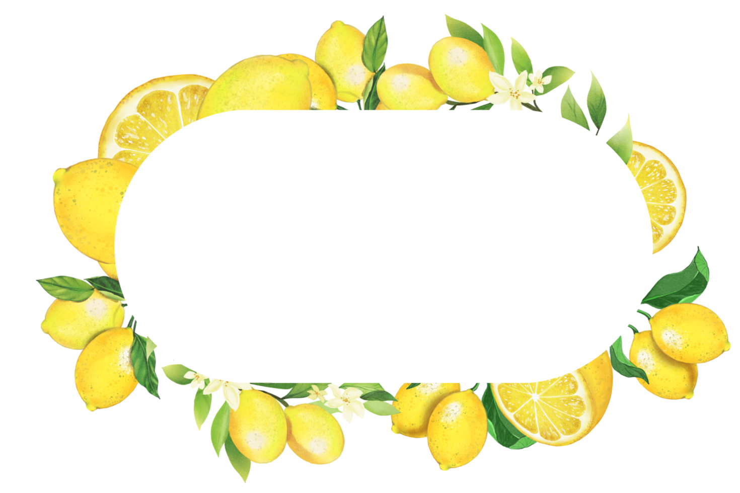 lemon frame pattern png