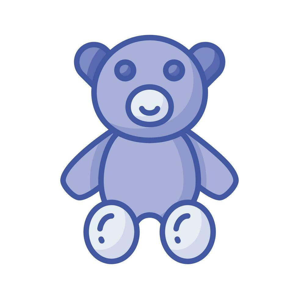 Teddy bear icon in trendy design style, cute teddy bear vector for kids playing