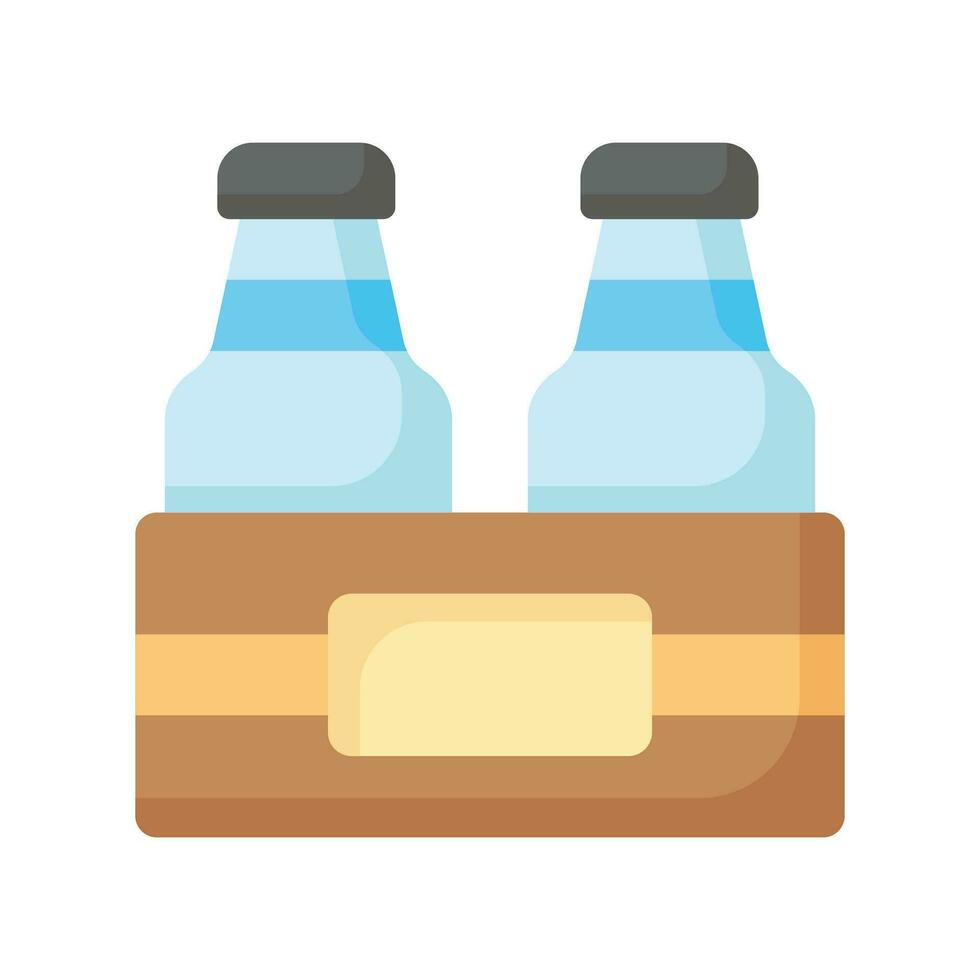 Icon of milk bottles crate in modern design style, ready for premium use vector