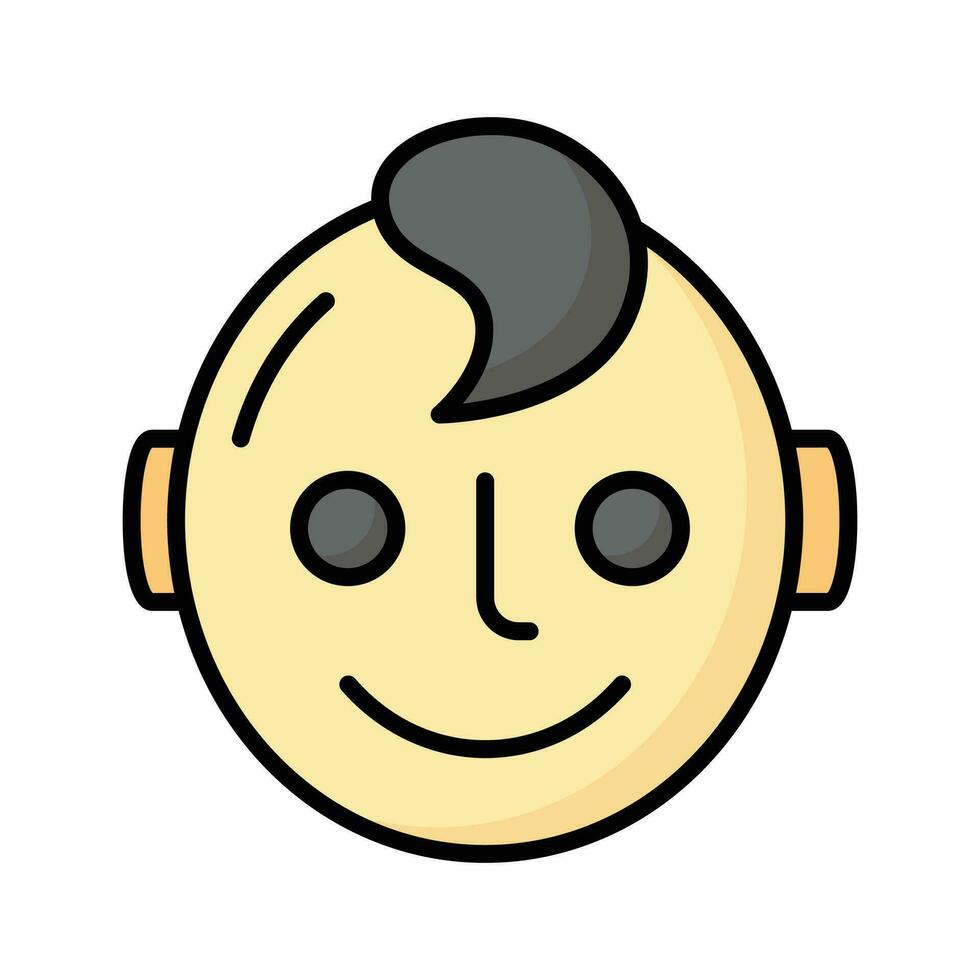 Look at this beautifully designed icon of newborn baby, happy baby vector