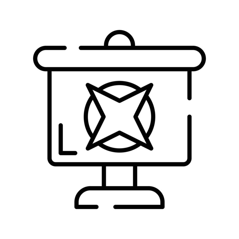 An amazing icon of canvas board, painting board vector design