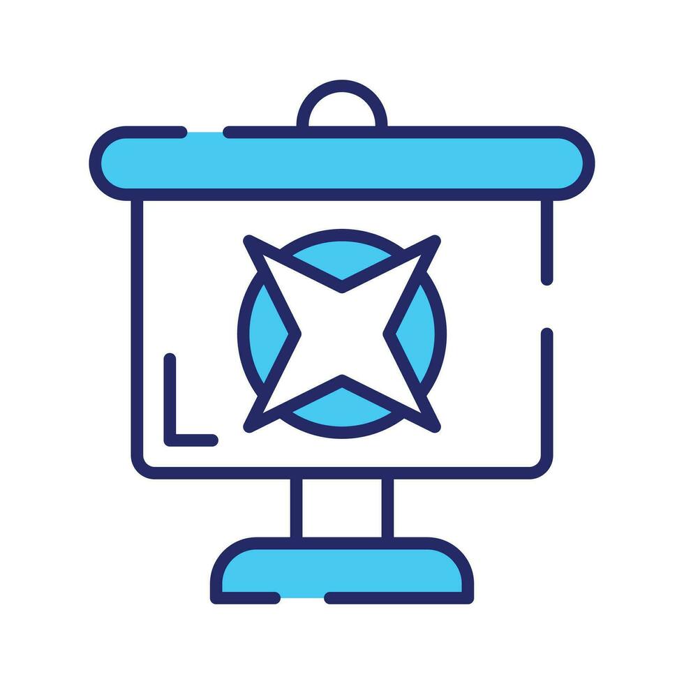 An amazing icon of canvas board, painting board vector design