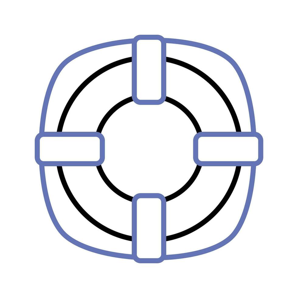 Lifebuoy icon in cute style isolated on white background, beautiful vector of lifeguard