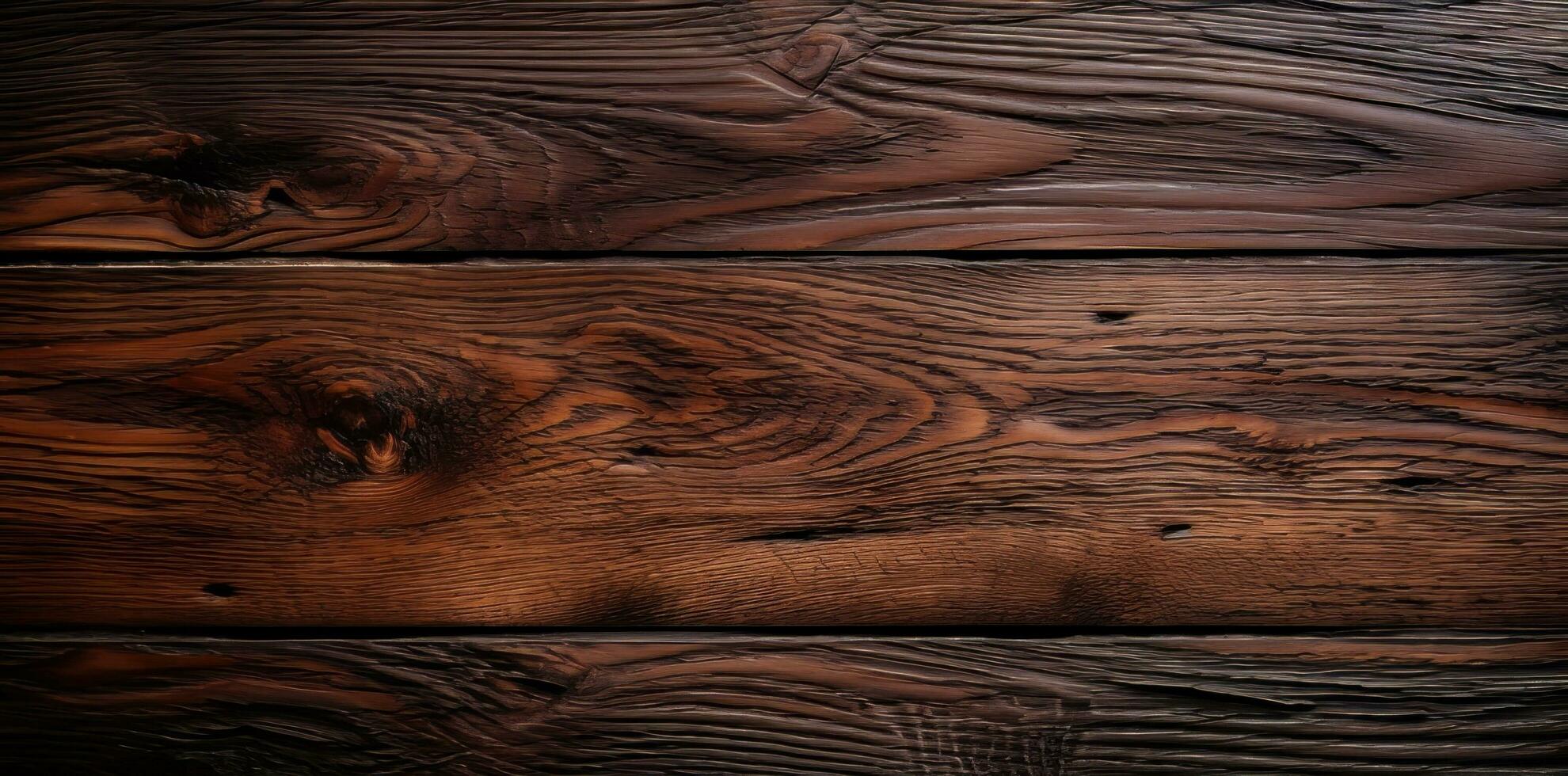 ai generado marrón madera textura en cerca arriba foto