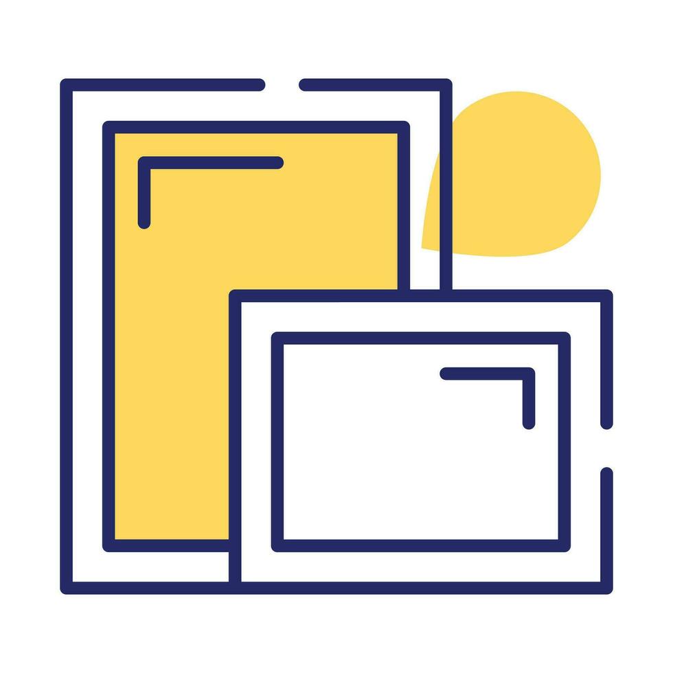An amazing icon of canvas board, painting board vector design