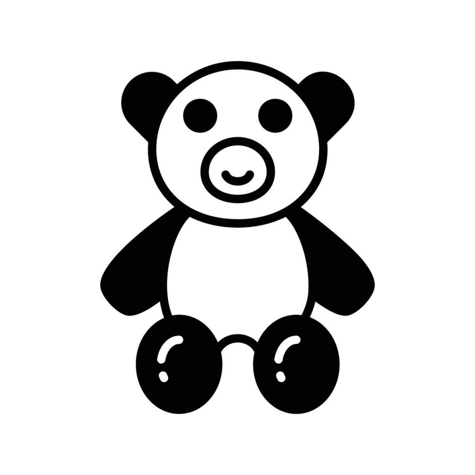 Teddy bear icon in trendy design style, cute teddy bear vector for kids playing