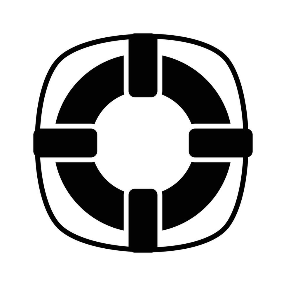 Lifebuoy icon in cute style isolated on white background, beautiful vector of lifeguard