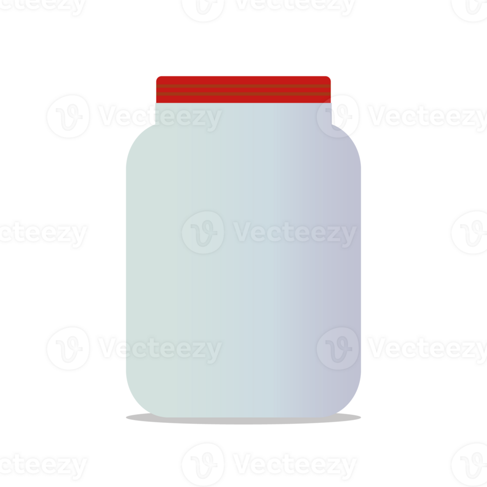 Glass Jar for canning and conservation. empty jar design template with cover png