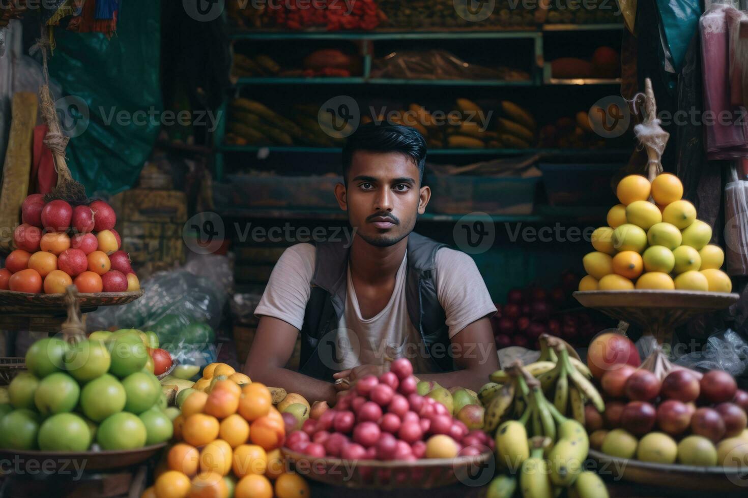 AI generated The Fruit Vendor photo