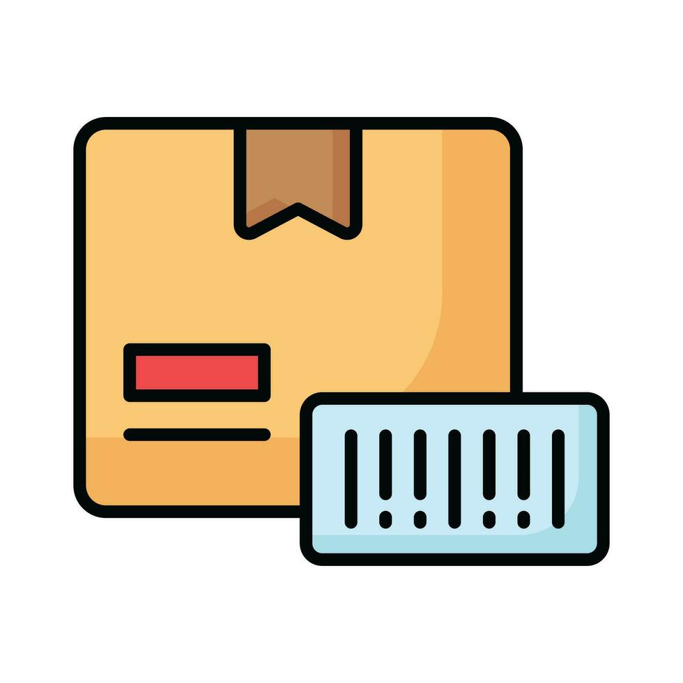 Deliver box with magnifier showing concept icon of parcel tracking vector