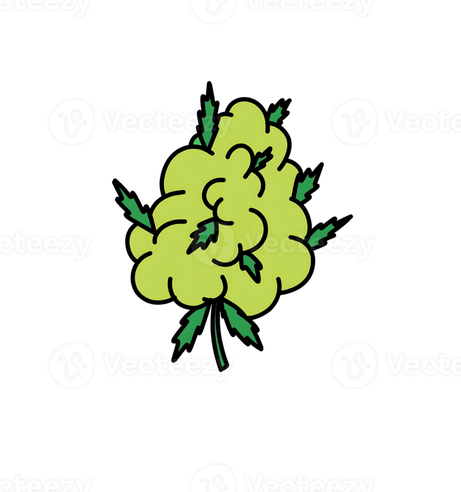 Marihuana Knospe Gekritzel Symbol im png formatieren