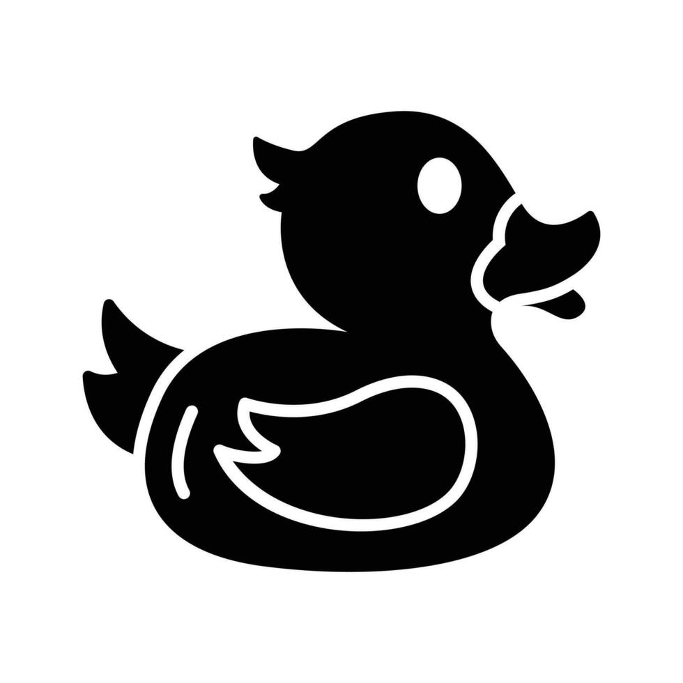 Cute rubber duck vector design, kids plaything, amazing icon of baby toys