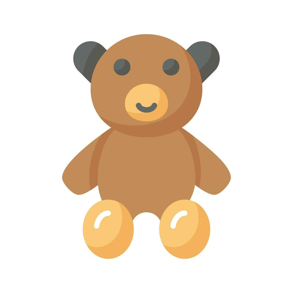 Teddy bear icon in trendy design style, cute teddy bear vector for kids playing