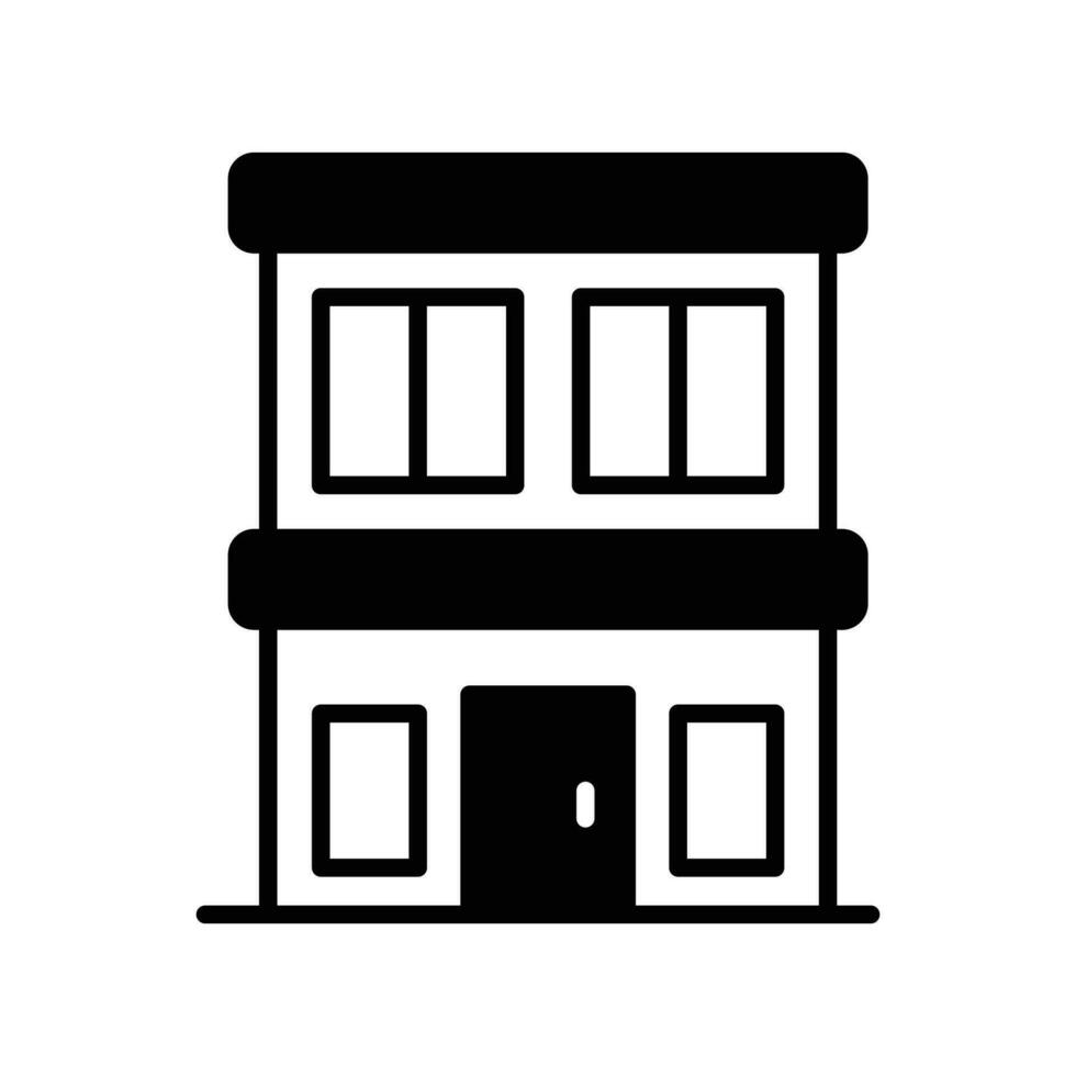 hermosamente diseñado icono de hotel, moderno estilo vector de hotel edificio personalizable y fácil a utilizar