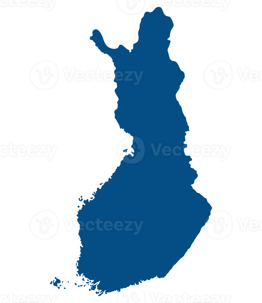 Finland map. Map of Finland in blue color png