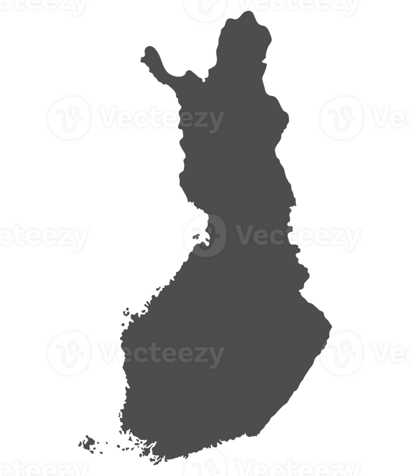Finland map. Map of Finland in grey color png