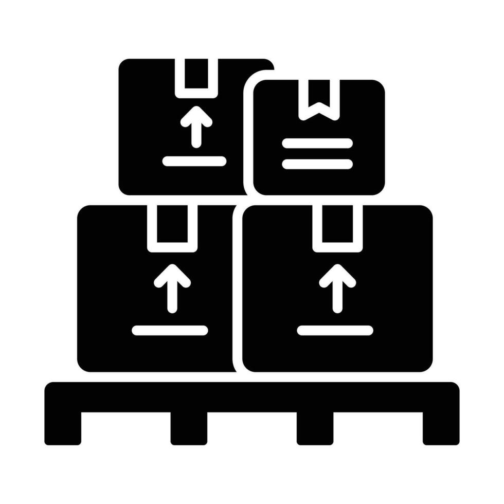 Boxes on a pallet, vector of logistics collection, cargo boxes pallet icon