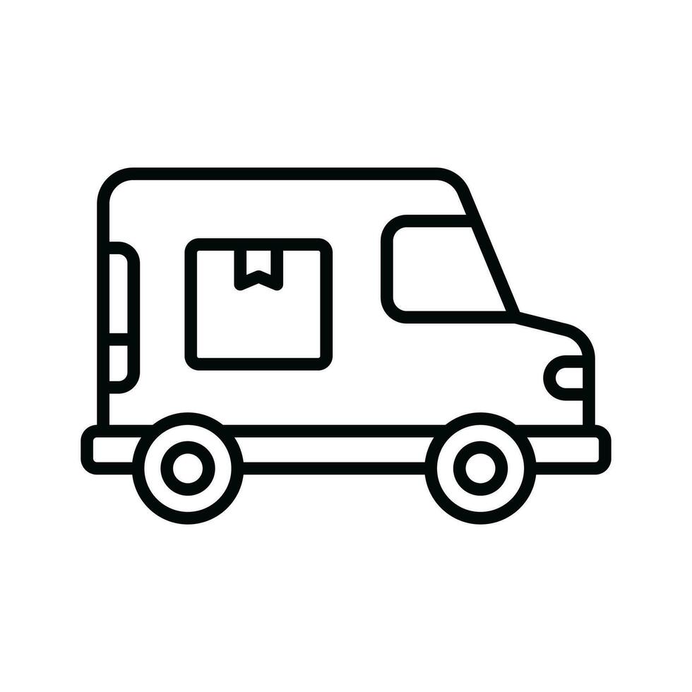 Trendy vector of delivery van in modern design style