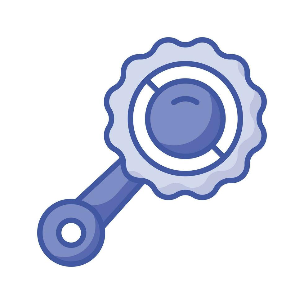Check this carefully designed icon of baby rattle in trendy style, customizable vector