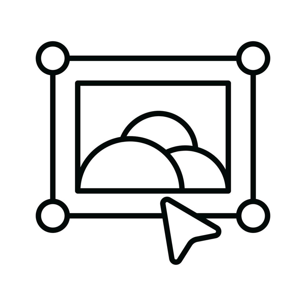 Trendy icon of digital art, isolated on white background vector