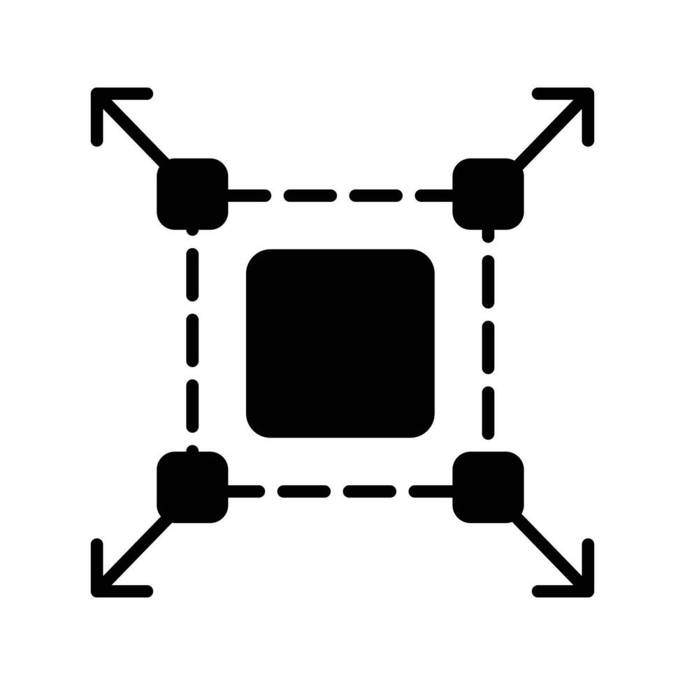 Grab this creative design vector of image resize in modern style