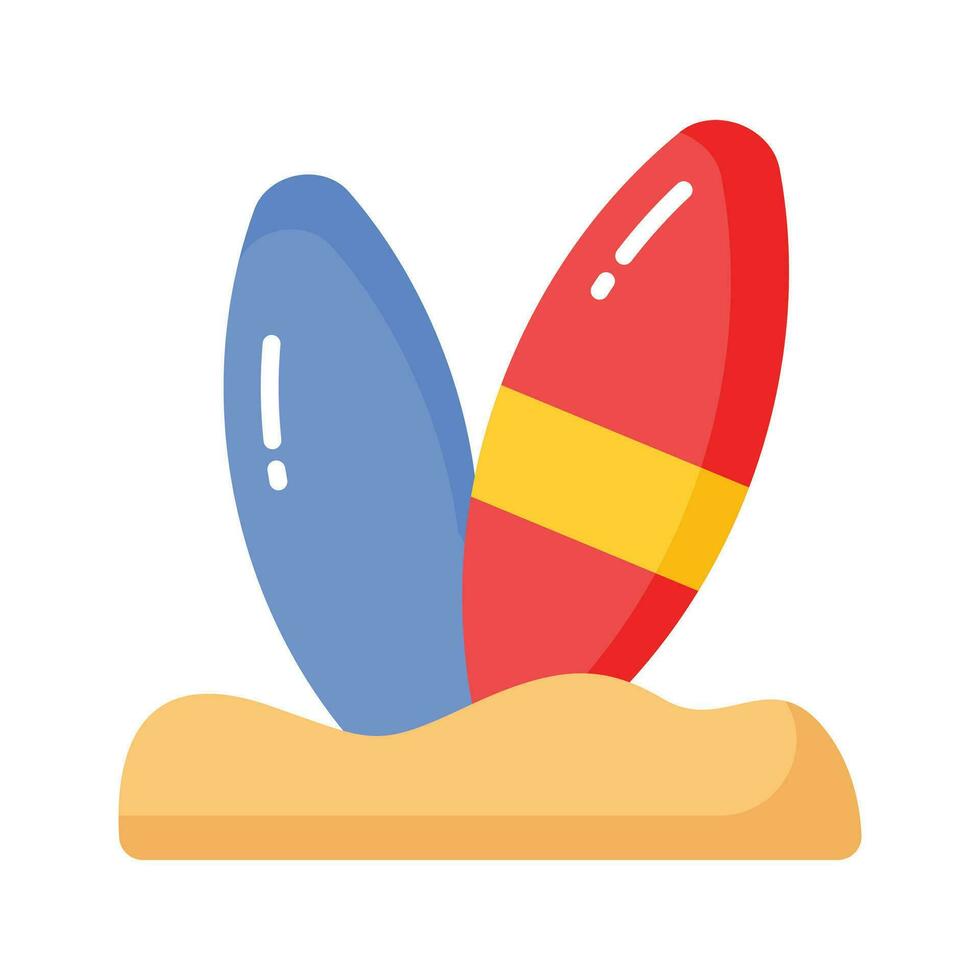 An amazing icon of surfboards in modern style, beach adventure vector