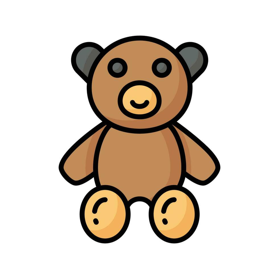 Teddy bear icon in trendy design style, cute teddy bear vector for kids playing