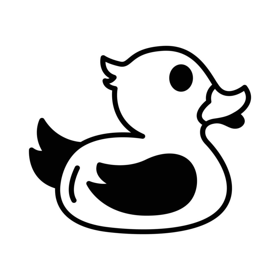 Cute rubber duck vector design, kids plaything, amazing icon of baby toys