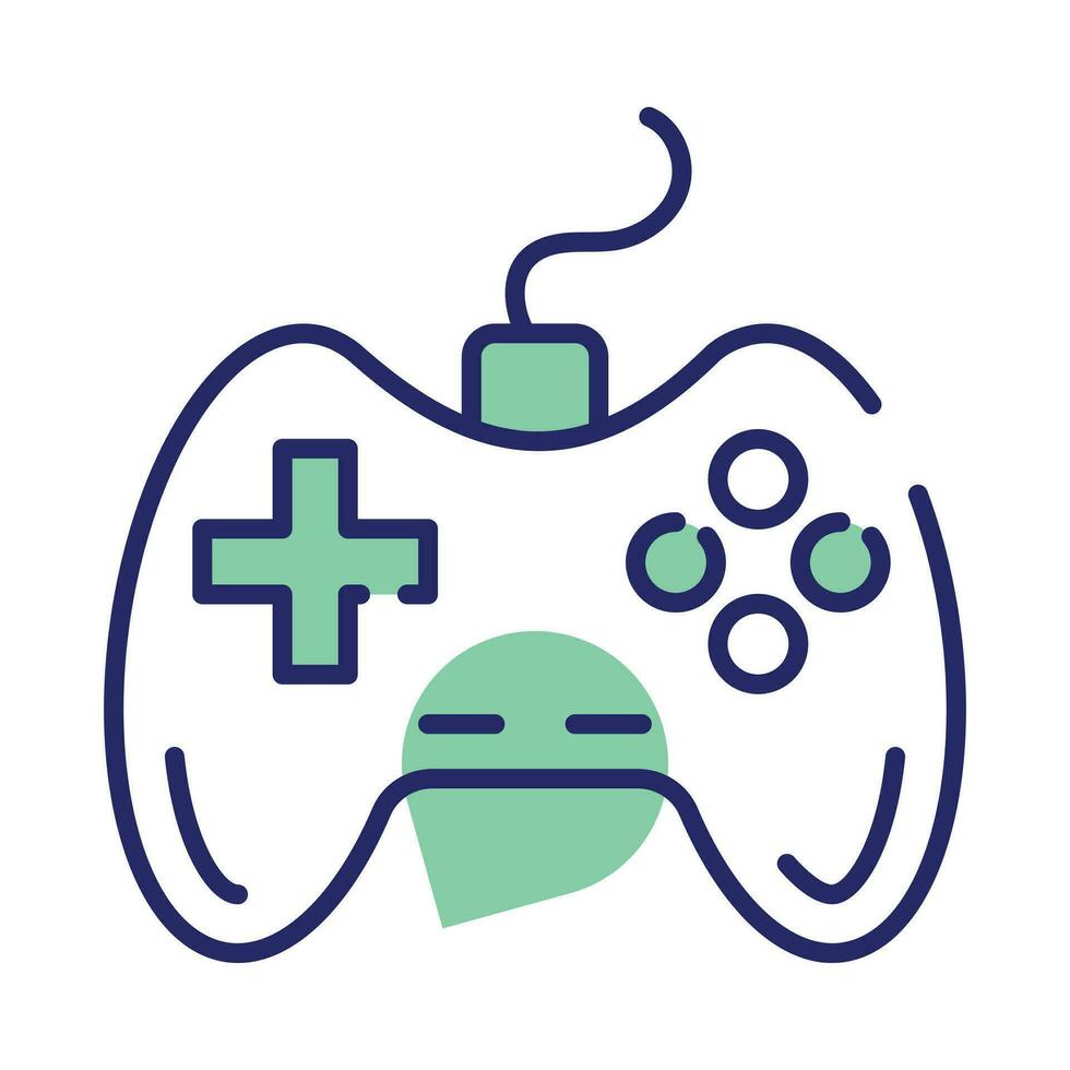 Game console or game controller, computer gaming, gamepad vector, icon of joystick gamepad vector