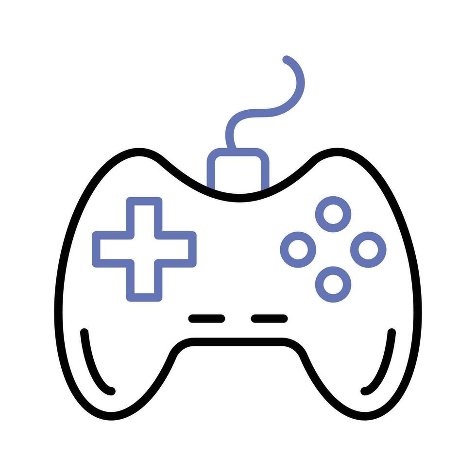 Game console or game controller, computer gaming, gamepad vector, icon of joystick gamepad vector