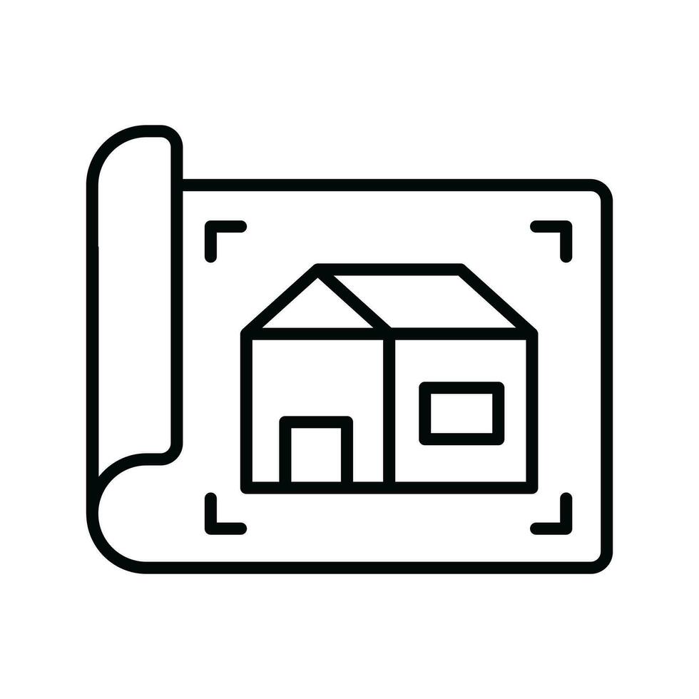 Trendy icon of home architecture, isolated on white background vector