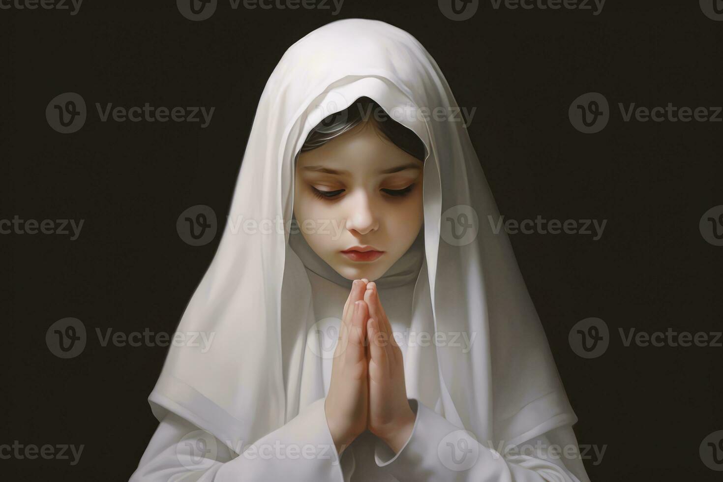AI generated Praying Child photo
