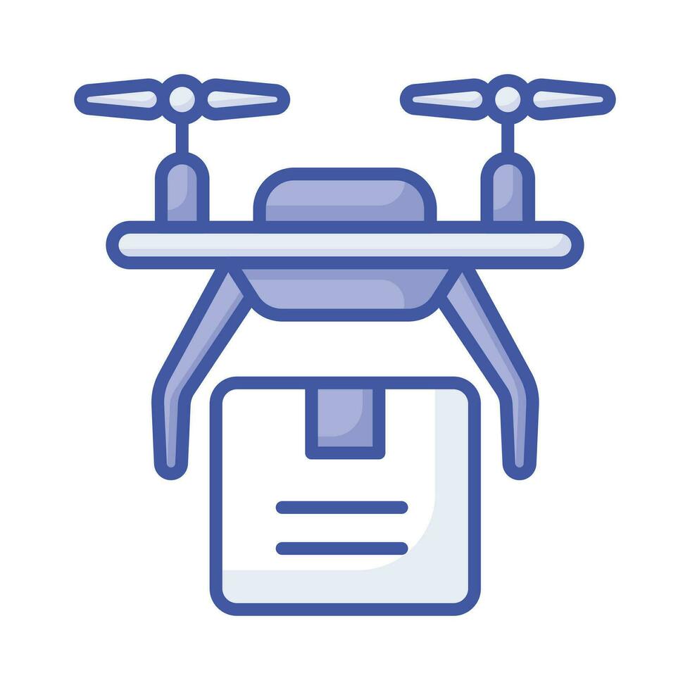 An icon of drone delivery, drone delivery service vector design