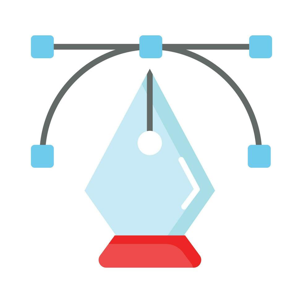 Get hold on this creative icon of pen tool, modern flat style vector