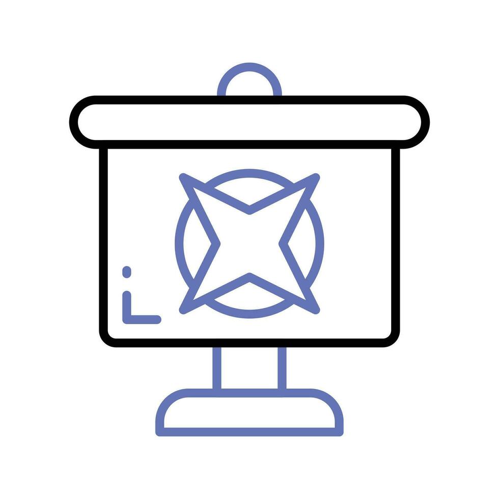An amazing icon of canvas board, painting board vector design