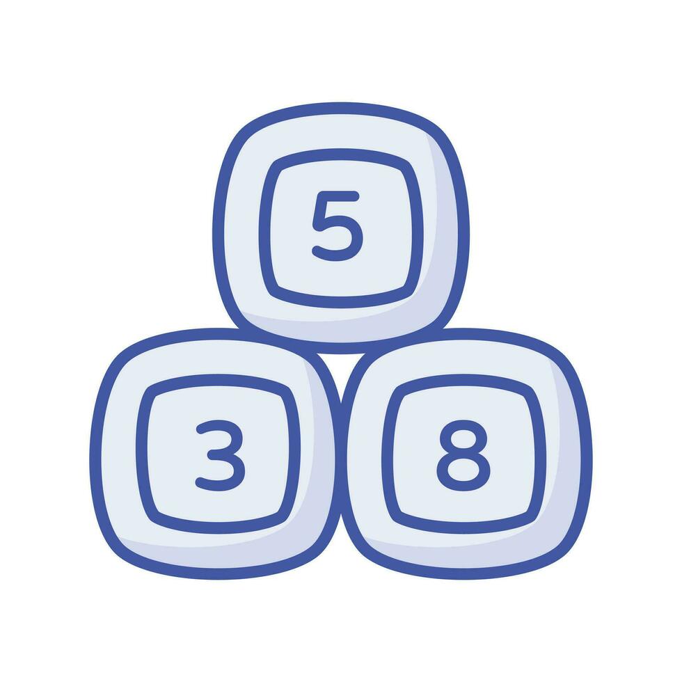 An amazing icon of numeric blocks in modern design style, ready to use vector