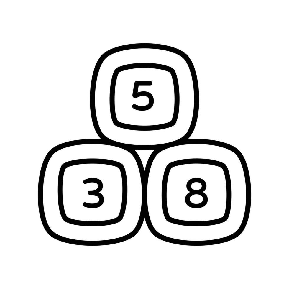 An amazing icon of numeric blocks in modern design style, ready to use vector