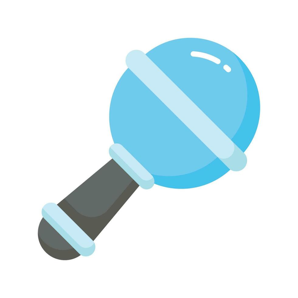 Grab this hand icon of baby rattle icon, crib toy vector, isolated on white background vector