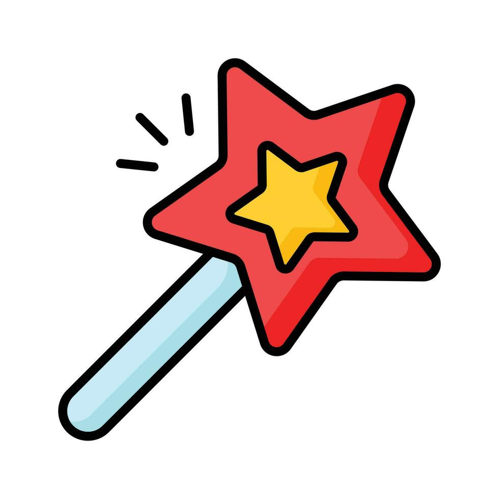 Magic wand stick vector, get hold on this amazing icon of magic stick vector