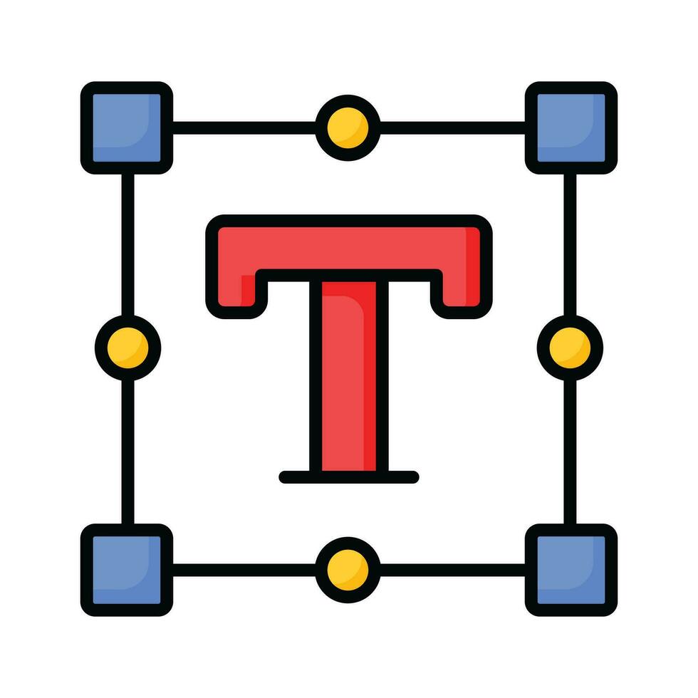 An amazing icon of text tool in flat style, ready to use icon vector