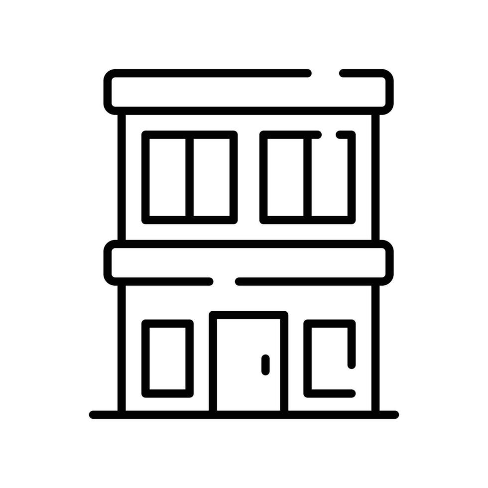 hermosamente diseñado icono de hotel, moderno estilo vector de hotel edificio personalizable y fácil a utilizar