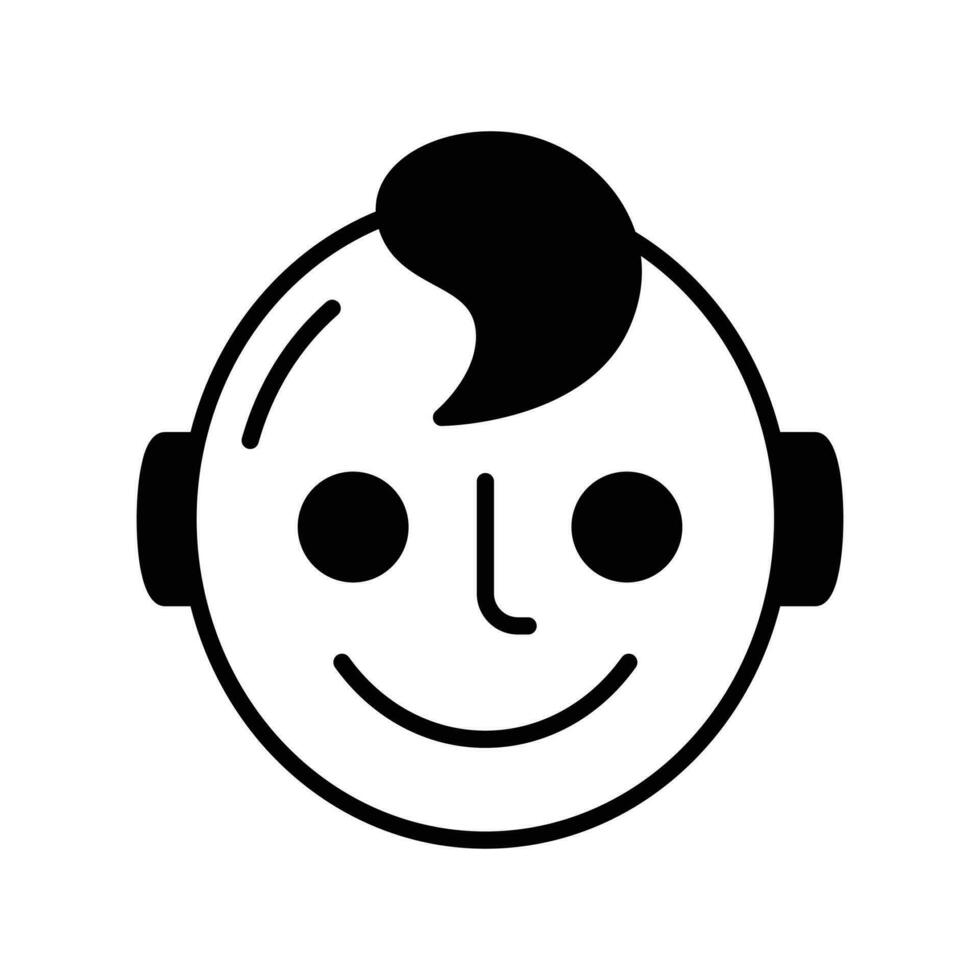 Look at this beautifully designed icon of newborn baby, happy baby vector
