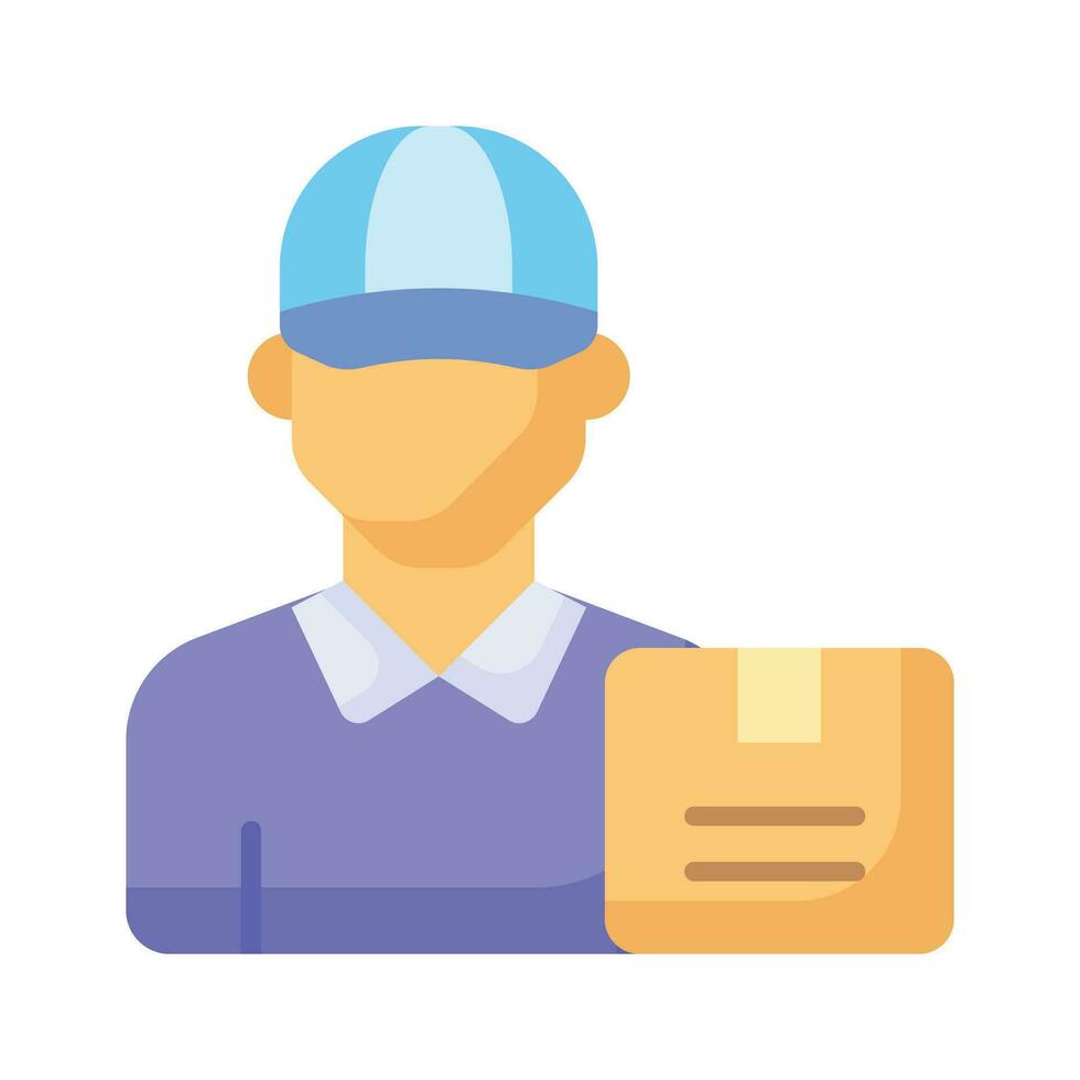 Courier boy professional worker and employee vector design, cargo services